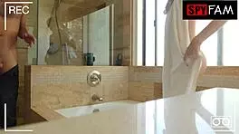 Damn! Stepbro Caught Jerking to Stepsis Cleaning Pussy at Pool