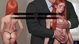 curvy wife fucks husband's boss in 3d cartoon blowbang