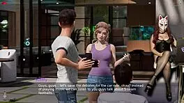 ms denvers plays a sexy porn game as a gamergirl