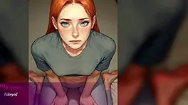 Horny Wife Masturbates on Video Call with Lover in 3D Hentai - Mila AI