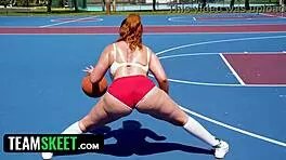 Nia Bleu whispers, I'll ride hard to be the top basketball pornstar ever!