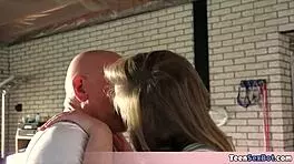 candice's workout turns sexy with kissing and blowjob 😘💋