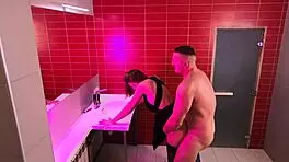 Hidden Cam Captures Wild Fucking with Strangers in Night Club Public Toilet