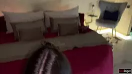 public pickup at nightclub turns into wild bondage creampie sex