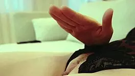 amateur blonde masturbating in open crotch panties with close-up wet pussy view