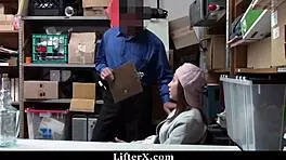 teen sneaks in for a quick fuck with the old officer to avoid punishment