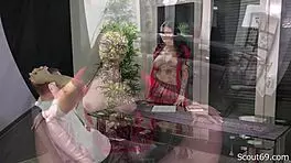 German milf teacher fucks student in classroom