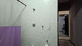 Stepdaughter gets horny in shower