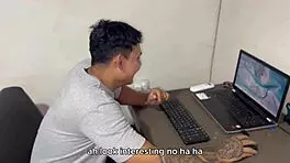 Leidy bangs the tech guy to fix her PC with no cash! 😜