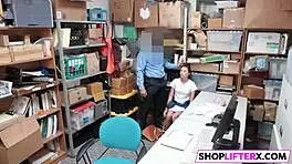 Teen Punished by Burglar with Monster Cock in Shop