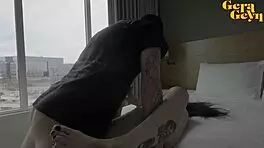 Oh Yes, Amateur Hotwife's First Threesome with Two Massive Black Cocks!