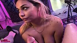kaia martin enjoys sloppy pov blowjob with ahegao