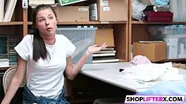 Teen Punished by Burglar with Monster Cock in Shop