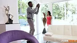 Holy! Naughty Teen 18+ Maya Bijou Sucks and Rides BBC Realtor Hard!