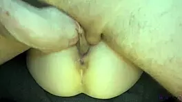 Perfect tight pussy drilled deep and filled with hot cream in quick session