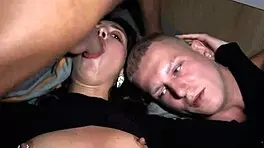 slut wife brings two guys for threesome in front of cuckold husband 😈