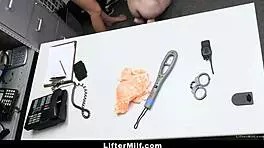 Strict officer strips teen shoplifter in garage and calls coworker for punishment