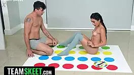 step sis with big bouncing tits and round ass gets creampie in outdoor quickie