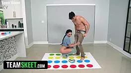 step sis with big bouncing tits and round ass gets creampie in outdoor quickie