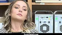 Blonde Teen 18+ Shoplyfter Fucked By Security Guard