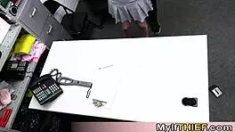 cute shoplifter pleads stepmom for help, passion ignites in wild ffm threesome