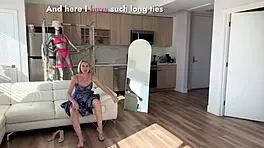 SugarNadya tries on new party outfit, flaunting petite tits and heels