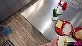 Bratty stepsis Chloe Temple tells her stepbro to stop staring at her feet, leading to a wild assfucking session.