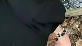 Caught in forest begging for dick