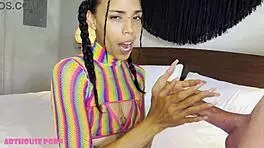 Petite latina loves sucking and ahegao sex, she says passionately