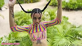 Petite latina loves sucking and ahegao sex, she says passionately