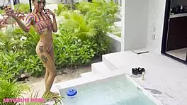 Petite latina loves sucking and ahegao sex, she says passionately