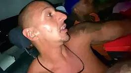 blonde brazilian teen shakes ass riding in car on street