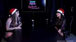 Nathi Zannin and Raphaela Savanah's Intense Interracial Group Teasing with Natural Tits - Part 2