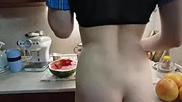 Step father's best friend fucks needy pussy in cowgirl and doggystyle positions.