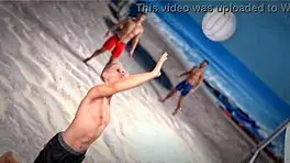 Beautiful teenage girl gets rough sex on the beach