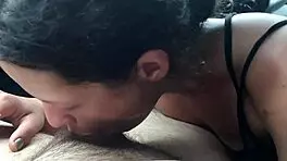Young Cocksucker Gags on Cum During Public Blowjob