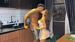 My friend's husband drilled me in the kitchen while she rested in the bedroom!