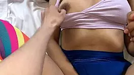 Petite Girlfriend Fucks Stepbrother