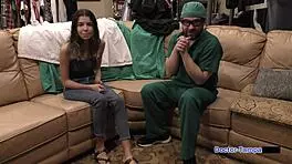 dr tampa checks my neighbor aria nicole in first gyno exam 😏