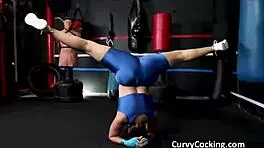 Teen 18+ Deepthroats Big Cock With Choking And Gagging During Hardcore Gym Workout Session Featuring Intense Sucking On Ass