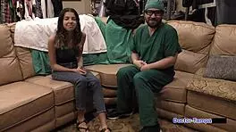 dr tampa checks my neighbor aria nicole in first gyno exam 😏