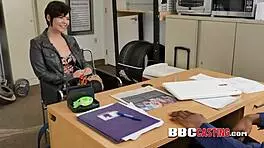 bbw casting turns wild with director smashing in garage