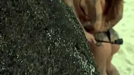 public beach moment with cousin and girlfriend sharing a subtle intimate act