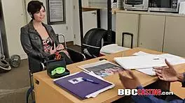 bbw casting turns wild with director smashing in garage