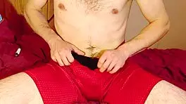 hard milking of his monster cock after long work day