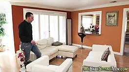 i can’t believe how this smalltits babysitter handles my big cock with hardcore sucking skills