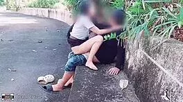 Student Fucks Girlfriend Doggystyle in Park Show