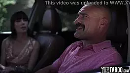 Stepfather Rough Fucks Stepson's Big Ass Gf Outdoors