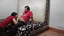 Peruvian latina prostitute pays with pussy in missionary blowjob and muff diving