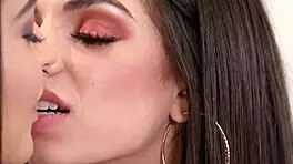 straight babe licks bff's pussy after porn 😏